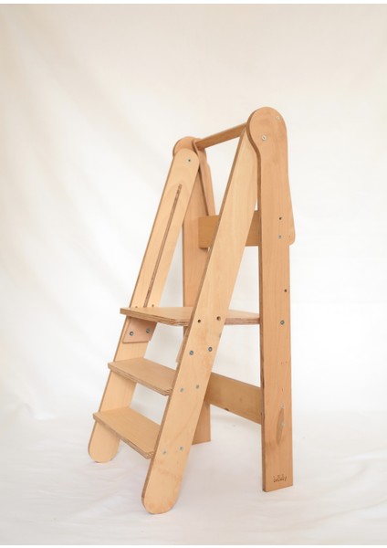 Öğrenme Kulesi, Bebek Merdiven, Katlanabilir Ahşap, Guvenlik Perdesi Dahil modelleri