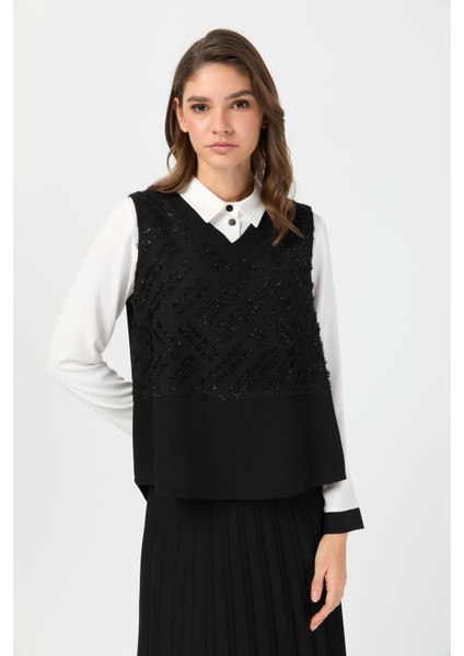 Tunik Süeter Piliseli Etekli Takım Siyah fiyatları