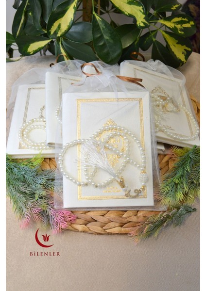 Yasin Tül Kese Termoderi Kaplı-Arapça Türkçe Okunuşlu ve Mealli–mevlid ve Bebek Hediyeliği (5ADET)