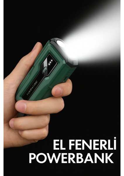 10000 Mah Powerbank El Fenerli Taşınabilir Hızlı Şarj Cihazı| Pd 20W Qc3.0 Destekli