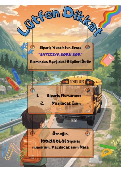 Isim Yazıyoruz 2 Adet Karakterli Ilkokul ve Okul Öncesi Isimli Beslenme Örtüsü Beslenme Bezi 35 x 50 fiyatları