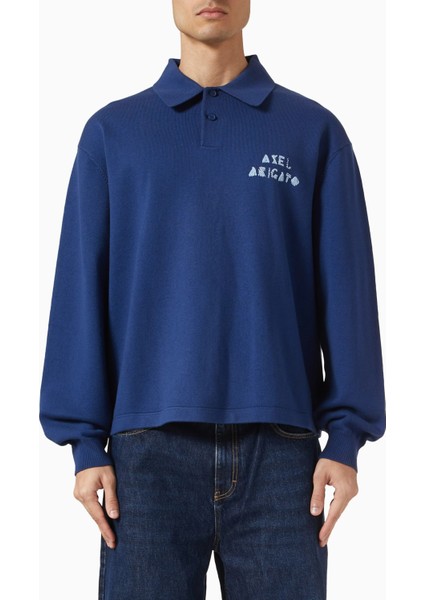 Frey Polo Merino Yün Karışımlı Kazak, Lacivert