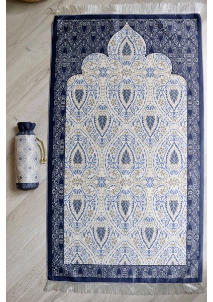 Taşınabilir Ipek Dokulu Keseli Seccade S1001-2 Lacivert fırsatları