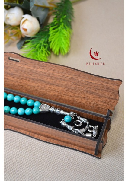 Firuze Taşlı 33’lü Erkek Tesbih – Doğal Taş, Özel Kutulu fiyatları