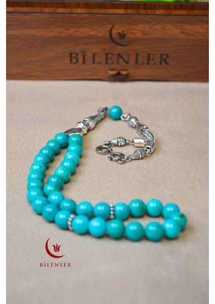 Firuze Taşlı 33’lü Erkek Tesbih – Doğal Taş, Özel Kutulu indirimleri