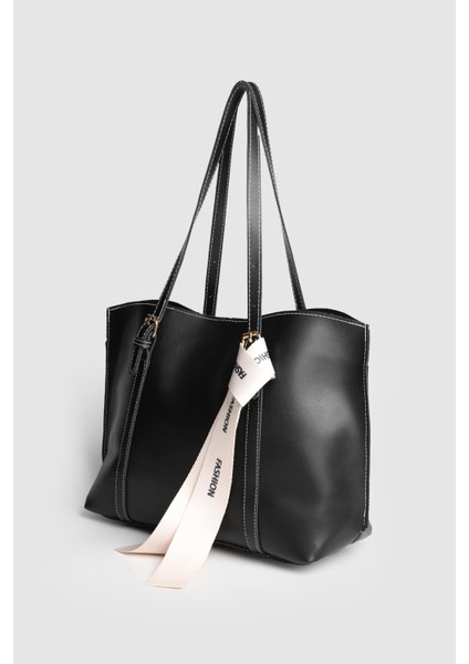 Lagraccio Paris Kadın Fashion Rivina Çok Gözlü Büyük Boy Omuz Çantası Siyah fiyatları