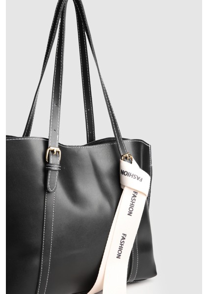 Lagraccio Paris Kadın Fashion Rivina Çok Gözlü Büyük Boy Omuz Çantası Siyah modelleri