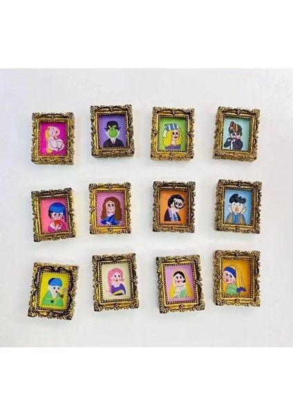 20 Adet Küçük Resim Çerçevesi, Çeşitli Vintage Yağlı Boya Tasarımları, Takı Yapımı, Telefon Kılıfı, Saç Bandı, Su Şişesi ve Buzdolabı Mıknatıs Süslemeleri