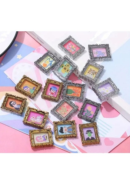 20 Adet Küçük Resim Çerçevesi, Çeşitli Vintage Yağlı Boya Tasarımları, Takı Yapımı, Telefon Kılıfı, Saç Bandı, Su Şişesi ve Buzdolabı Mıknatıs Süslemeleri indirimleri