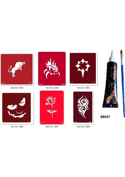 Tribal Göz Hint Kınasıyla Geçici Dövme Seti fiyatları