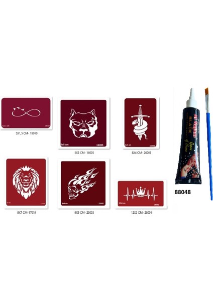 Sonsuz Kral Hint Kınasıyla Geçici Dövme Seti fiyatları