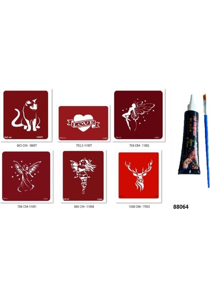 Melek Modelleri Hint Kınasıyla Geçici Dövme Seti fiyatları