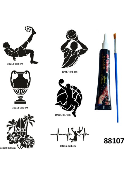 Sporcu Modelleri Geçici Dövme Yapma Seti Siyah Kına ve Fırça Hediyeli fiyatları