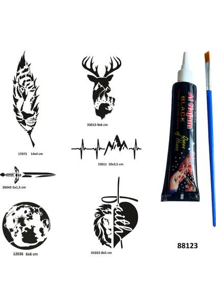 Doğa Serisi Hint Kınasıyla Geçici Dövme Yapma Seti fırsatları