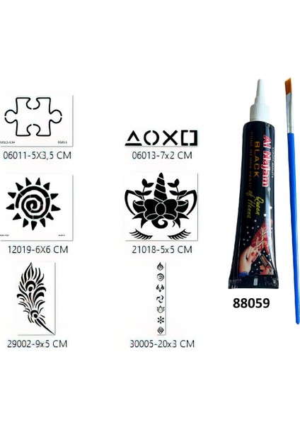 Özgür Ruhlu Hint Kınalı Geçici Dövme Yapma Seti fiyatları