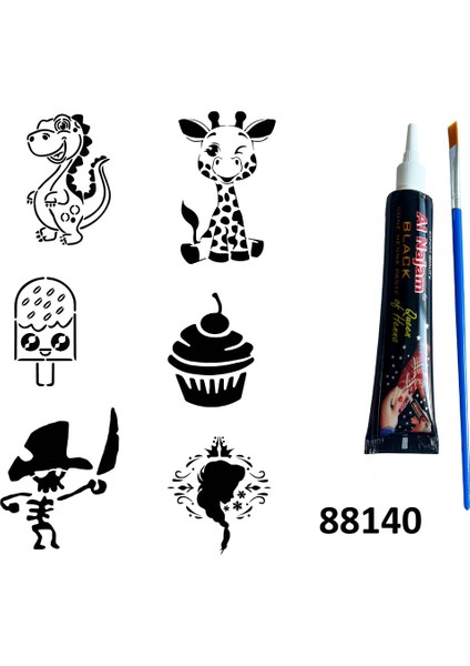 Çocuksu Modeller Hint Kınasıyla Geçici Dövme Yapma Seti fırsatları