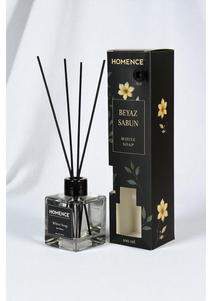 Beyaz Sabun Bambu Çubuklu Oda Kokusu 100 ml