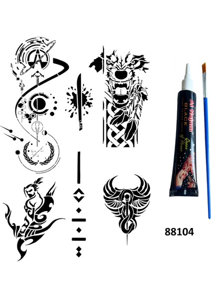 Fantastik Karizmatik Modeller Hint Kınasıyla Geçici Dövme Yapma Kiti modelleri