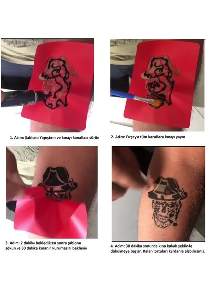 Doğa Serisi Hint Kınasıyla Geçici Dövme Yapma Seti indirimleri