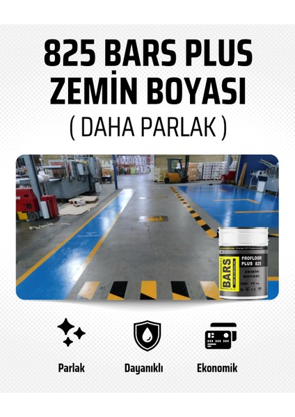 Parlak ve Dayanıklı Bars Zemin Boyası – Profloor x 825 Plus, Iç-Dış Mekan, Beton ve Taş Yüzeyler Için