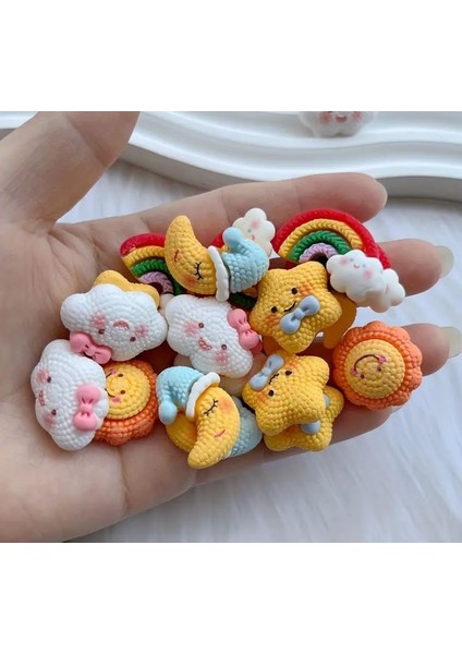 10 Adet Gökkuşağı Ay Magnet Set , Saç Aksesuarları,dekoratif Aksesuar Malzemeleri fiyatları
