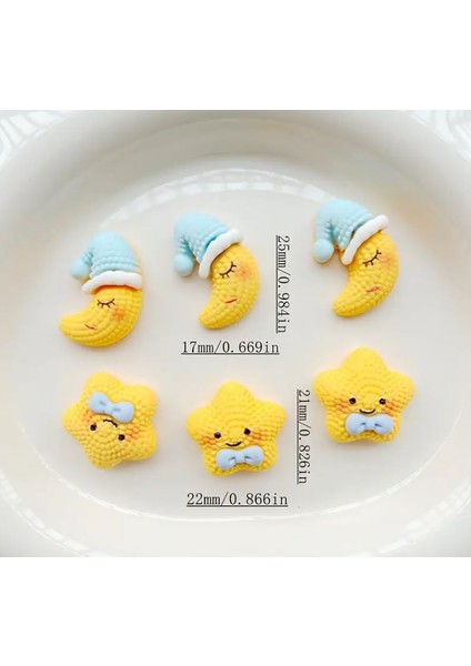 10 Adet Gökkuşağı Ay Magnet Set , Saç Aksesuarları,dekoratif Aksesuar Malzemeleri