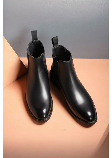 %100 Hakiki Antik Deri Erkek Chealse Bot