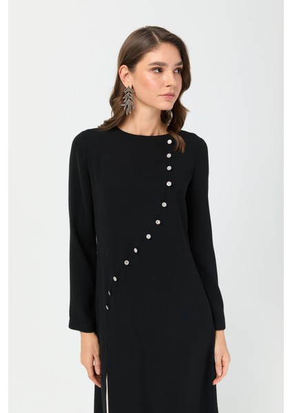 Oval Kapmalı Yırtmaçlı Pantolonlu Takım Taş fiyatları