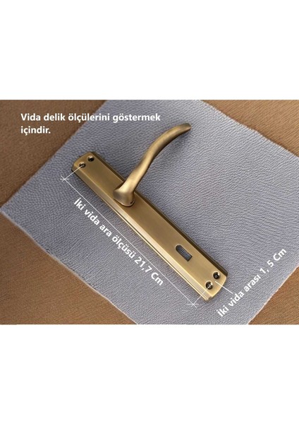 Trim Mat Antik Sarı Aynalı Wc Banyo Kapı Kolu Wcye Giriş Yaparken Sol Elle Açılır 1 Takım indirimleri
