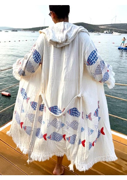 Müslin Pamuk Bornoz Banyo,plaj,havuz Yaz,kış Kapüşonlu Bornoz Unisex-Su Emici Hızla Kuruyan Tasarım fiyatları