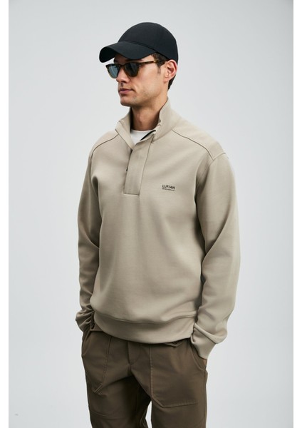 Pamuklu Regular Fit Yarım Fermuarlı Dik Yaka Sweat Erkek Sweat 112030185 modelleri