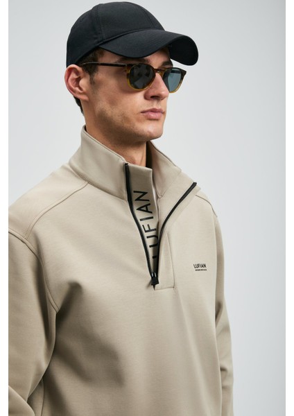 Pamuklu Regular Fit Yarım Fermuarlı Dik Yaka Sweat Erkek Sweat 112030185 indirimleri