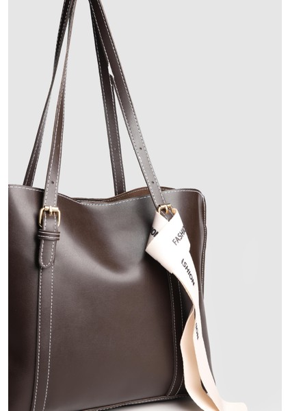 Lagraccio Paris Kadın Fashion Rivina Çok Gözlü Büyük Boy Omuz Çantası Kahve fırsatları