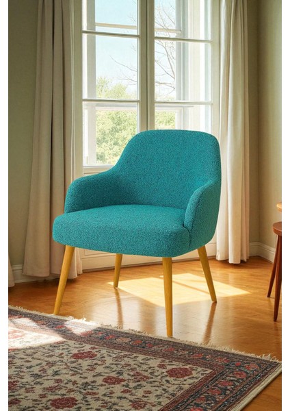 Morina Peluş Kumaş Sırtlı Puf Sandalye – Ahşap Ayaklı, Makyaj Masası ve Salon Için fırsatları