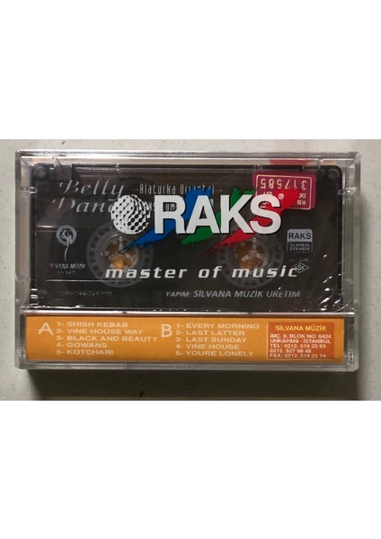 Belly Dance Alaturka Oriental Enstrumantal 6 Kaset (Jelatinli Sıfır Orijnal Dönem Baskı Kaset) fiyatları