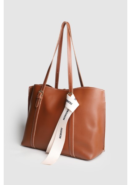 Lagraccio Paris Kadın Fashion Rivina Çok Gözlü Büyük Boy Omuz Çantası Taba fiyatları