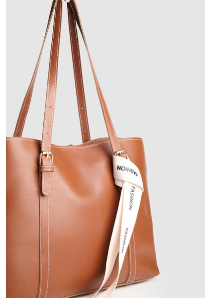 Lagraccio Paris Kadın Fashion Rivina Çok Gözlü Büyük Boy Omuz Çantası Taba modelleri