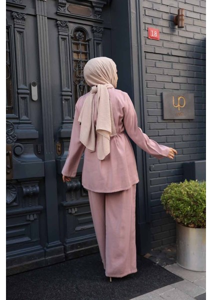 Düğmeli Gül Kurusu Tesettür Ikili Takım 30431GK fırsatları