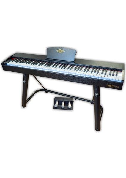 Hme BX-100 Bk Hammer Action Tuş Org | Super Reverb | 800 Ritim |1000 Adet Ses | Kayıt (Siyah)