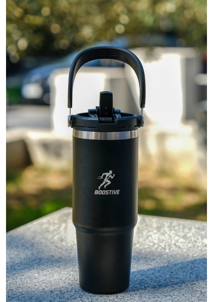 Boostive Siyah Paslanmaz Çelik Matara – 890 Ml, Taşıma Kulplu, Outdoor & Spor fiyatları