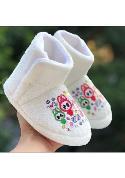 Kız Çocuk Cırtlı Panduf Labubu Panduf Kaydırmaz Taban Anaokulu Kreş Ev Ayakkabısı modelleri