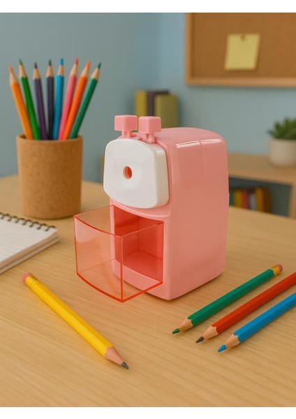 5 Kademeli Masaüstü Kollu Kalemtraş Pembe BR-5504