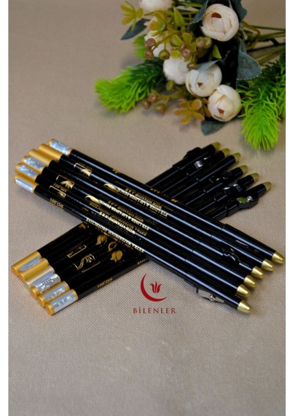 12’li Kalemtıraşlı Siyah Göz Kalemi – Klasik, Pratik ve Hac Umre Hediyeliğine Uygun