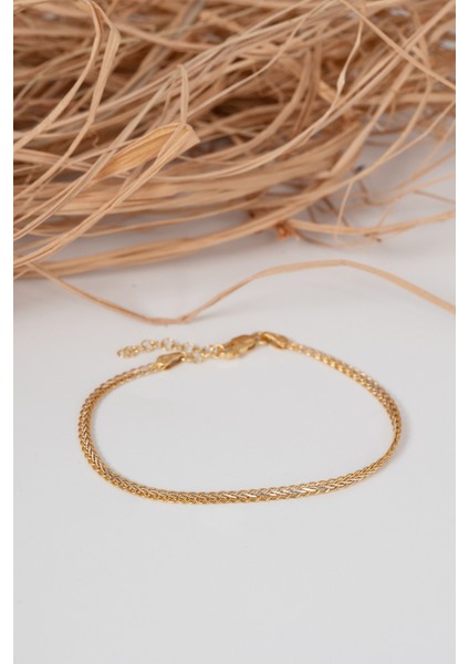 925 Ayar Gümüş Altın Yaldız ve Rodyumlu Örgülü Italyan Modeli Gümüş Bileklik SGTL13054RENKLI modelleri