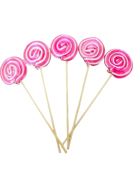 Küçük Boy 50 Adet Pembe Sosyete Şeker 12 gr Lolipop Çubuklu Çocuk Doğum Günü Party fırsatları