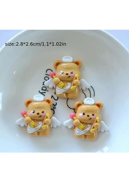 10 Adet Sevimli Ayı ve Çiçek Reçine Magnet Set, El Sanatları Için Uygun - Cep Telefonu Kılıfları, Buzdolabı Mıknatısları, Saç Klipsleri, Ayakkabı Süsleri ve Su Şişesi Süslemesi indirimleri