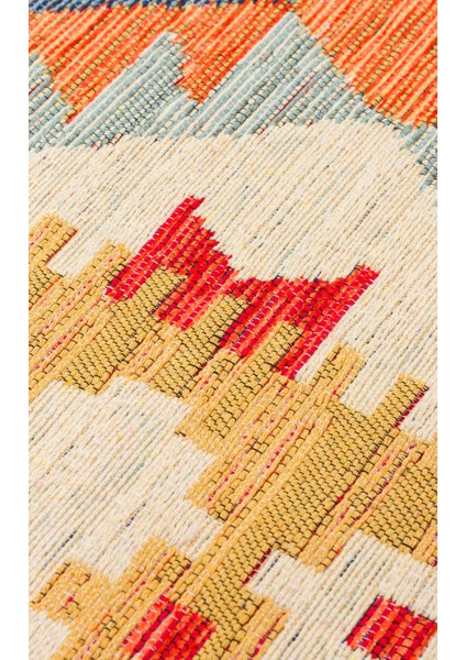 Nomad Nmd 09 Çok Renkli - Çift Taraflı Yıkanabilir Kilim | Otantik Kilim fırsatları