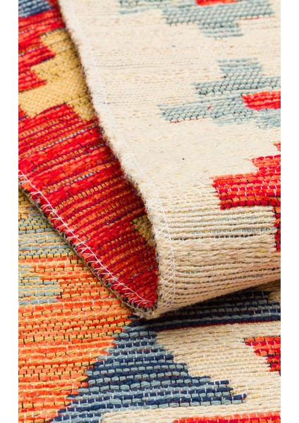 Nomad Nmd 09 Çok Renkli - Çift Taraflı Yıkanabilir Kilim | Otantik Kilim