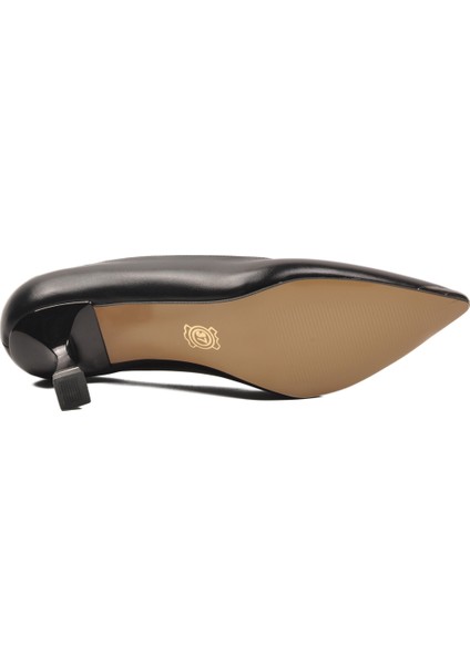 Siyah Ince Kısa Topuklu Kadın Abiye Ayakkabı 357171 Z indirimleri
