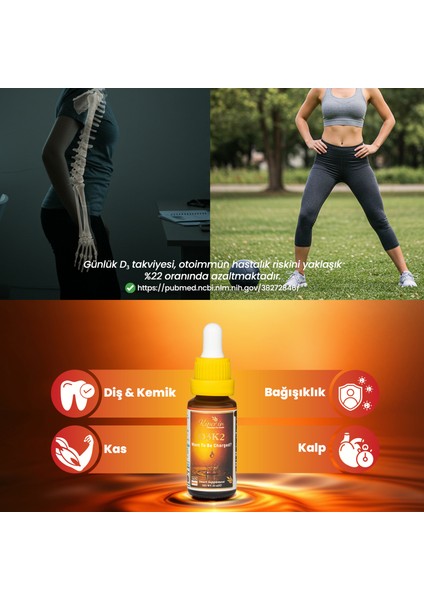 D3K2 | Vitamin D3 (1000 Iu) & K2 (25MCG) | Kaliteli Içerik | Pureness For Health Ilkesi | 365 Damla fiyatları